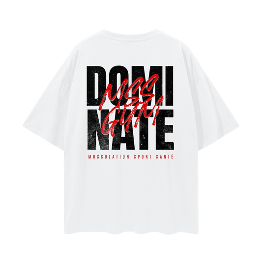 MSS Dominate / White Oversize Tee